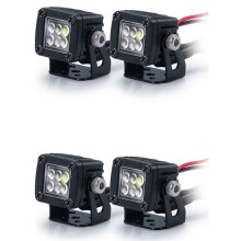 4x Modified Headlights Spotlights Car Top Lights Bumper Lights for AXIAL SCX10 TRX4 TRX6 1/10,B