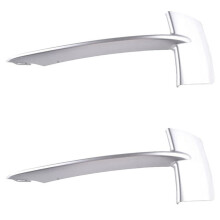 2X Chrome Front Left Bumper Grille Trim Molding 51117303113 for - X5 F15 35I 35Ix 35Dx 40Ex 2014 2015 2016 2017