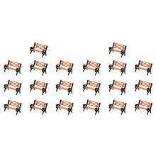 20Pcs Model Train HO N O Scale 1:150 Bench Chair Model Settee Street Park Layout Plastic Crafts,Garden/Railway Layout