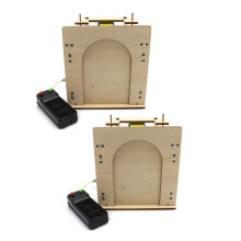 2X Wooden Lift Door No. 1 Self-Made House Garage Model Electric Door Kit DIY Technology Gizmo Toy