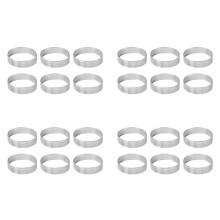 Tortenringformen, 24 Stück Poröser Tortenring Aus Edelstahl, Perforierte Kuchenringform, Mousse-Ring mit Löchern, 7 cm
