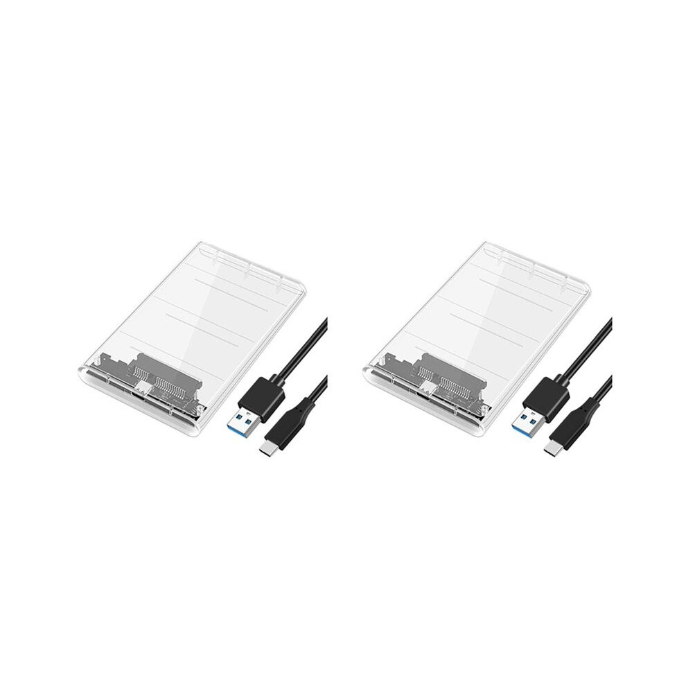 2X Usb3.0/Type-C Hdd Enclosure Of 2.5 Inch Hard Disk Case Ssd Sata3 To Usb 3.0 Transparent Hdd Box Usb C Hdd Case 5Gbps 6031850782024