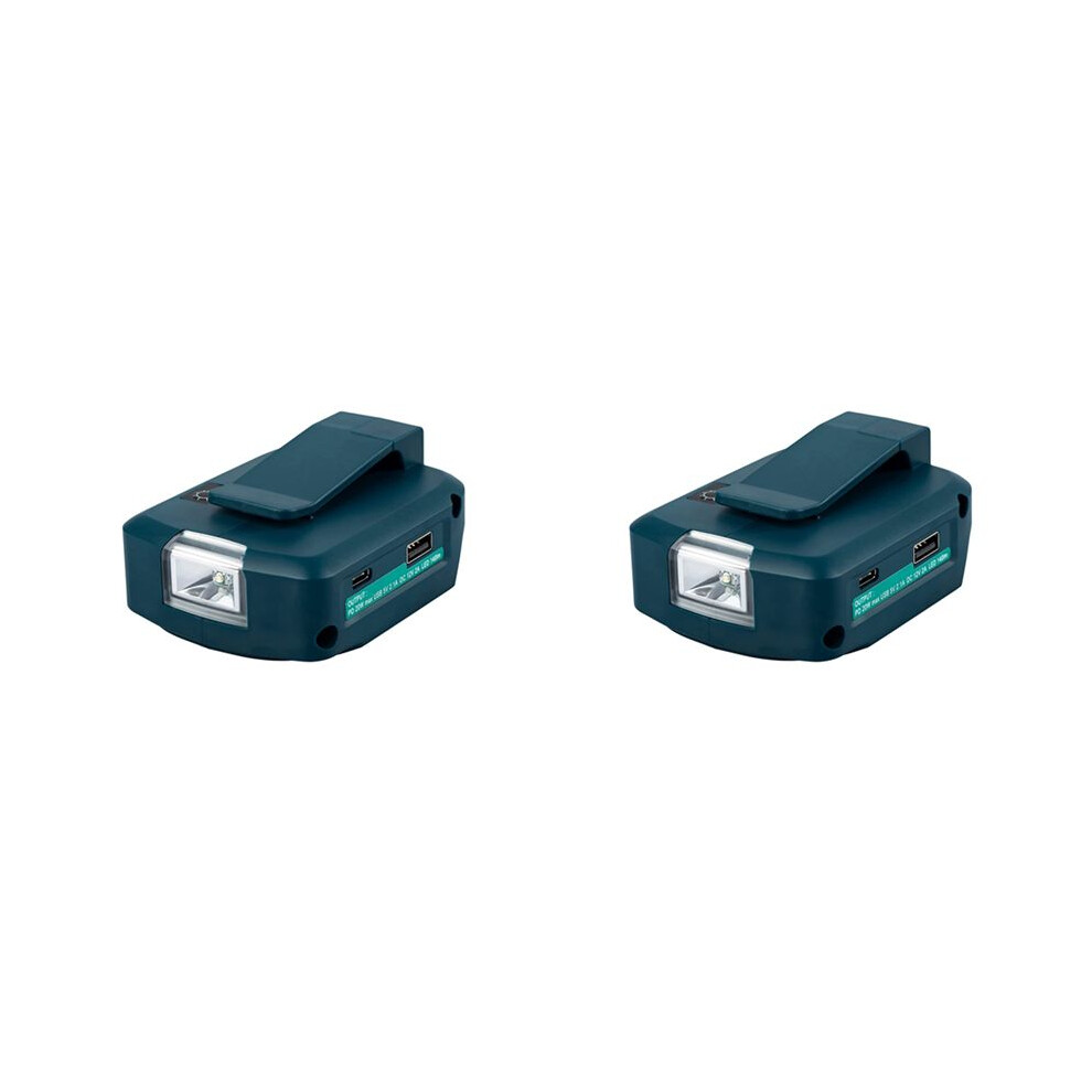 2X For Adp05 14.4V/18V Lion Battery Usb/Type-C Converter Port With Led Spot Outdoor For Light 4712170762706
