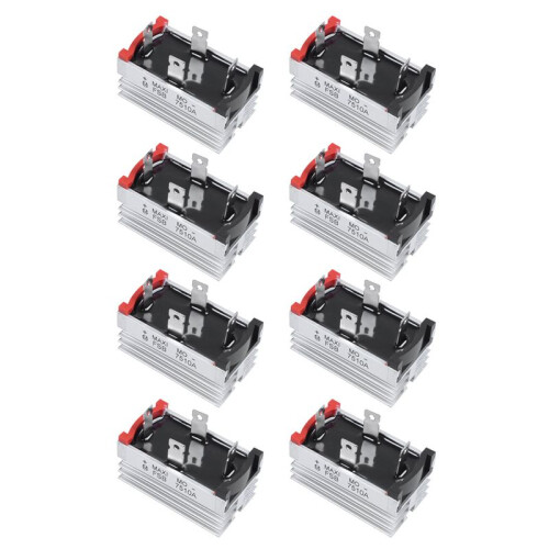 8X Aluminium Kuehlkoerper Basis Einphasen Brueckengleichrichter Diode 75A 1000V