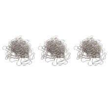 Lot of 300 Iron Shower Curtain Hooks Rings Pear Clips