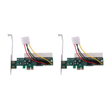 2X Pci-Express Alla Scheda Pci Card Pci-E X1 / X4 / X4 / X16 / X16 con Cavo di Alimentazione A 4 Pin