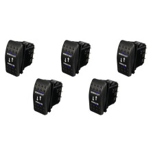 5X 12V 20A Winch in Winch Out -OFF- Rocker 7 Pin LED