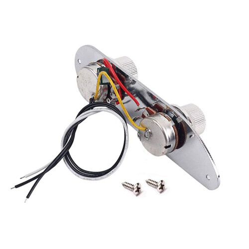 2X Platine de Commande Chromée pour Aile Authentique 51 P Guitare Basse 2