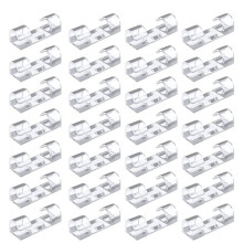 200PCS Cable Clips Cable Tidy Wire Holder with Strong Self Adhesive Pads Plastic Cord Management Organiser Transparent