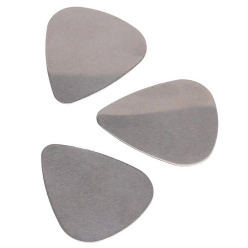 18X Stainless Steel Guitar Picks - Silver 2