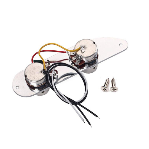 2X Platine de Commande Chromée pour Aile Authentique 51 P Guitare Basse 1