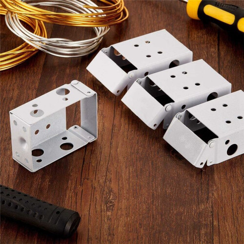 12 Pieces Blind Brackets 2 Inch Low Profile Box Mounting Bracket for Headrail (White) 1