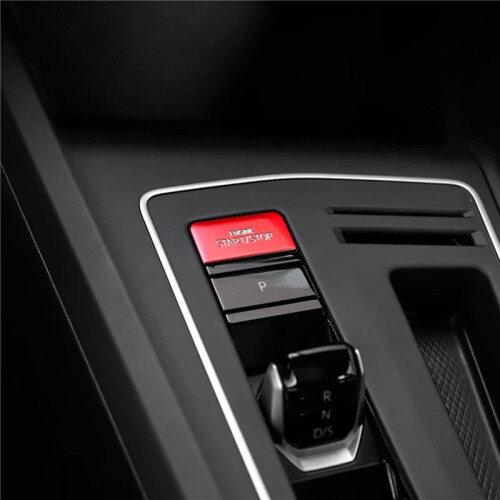 2X Auto Engine Start Stop Button  Cover Trim Per- 8 MK8 AT Accessori 2020 2021 Rosso 2