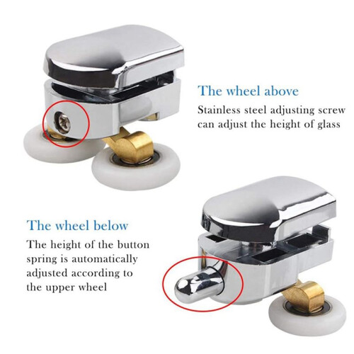 16Pcs 23mm Shower Door Rollers Sliding Shower Doors Wheels Replacement Roller Runner Wheel (8 Top & 8 Bottom ) 1
