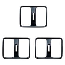 3X FöR Vezel HR-V HRV 2021 2022 InteriöR Bil Glans Svart Baksäte Luftkonditionering Ventilation KåPa Trim Dekoration