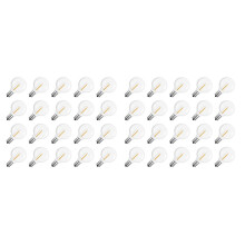 40 Pezzi G40 LED Lampadine di Ricambio E12 Base Un Vite Infrangibile LED Globe Lampadine per Luci Stringa Solari Calde