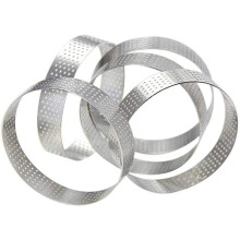 Perforated Tart Ring, 25Pcs 5cm Perforated Cake Mousse Ring, DIY Round Tart Rings for Baking Dessert Ring