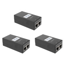 3X 24V 0.5A Desktop POE Power Injector Adaptador Ethernet Vigilancia CCTV para CáMara IP Fuente de AlimentacióN