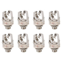 8X Jack 6.5 Two-Channel Audio Cable Connector Plug Socket with A Stereo 6.5 Female for Guitar