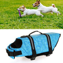 Schwimmweste für Hunde, blaues Knochenmuster,