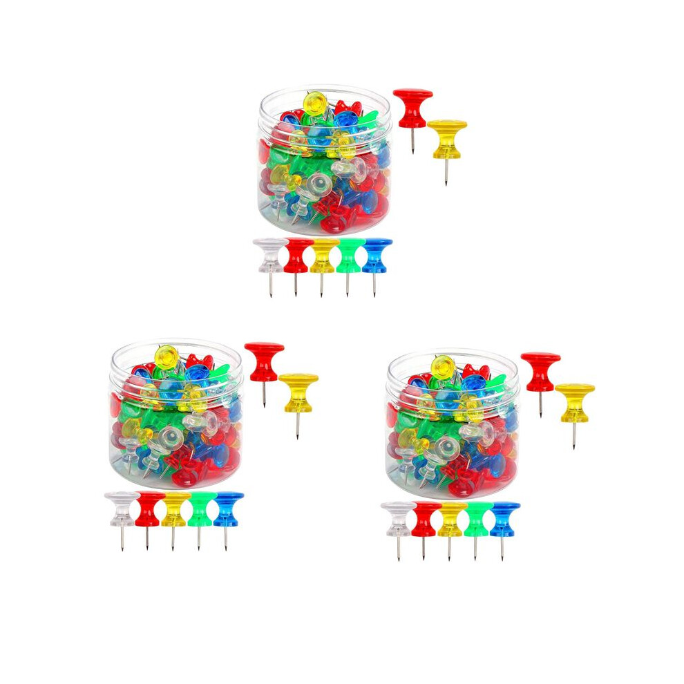 Push Pins 300-Pack Large Thumbtacks Used For Cork Board Bulletin Board With Plastic Case 6033412650031