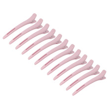 Salon Grade No Crease Hair Clips With Silicone Band Self Locking Hair Sectioning Clips For Styling Blow Drying Coloring Cutting And Face Washing