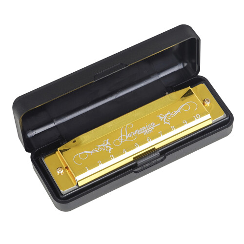 IRIN 10-Hole Harmonica Key of C with Storage Case for Beginners and Students 2