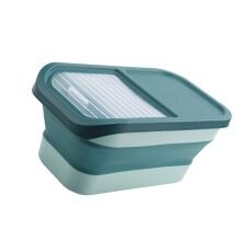 Space Saving Rice Container Foldable Storage Box for-Green