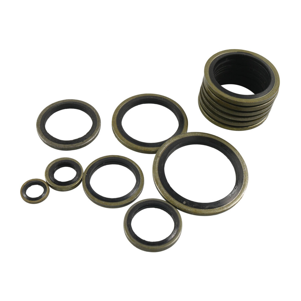 High-Quality 110 Pcs Oil Seal Washers M6 To M20 Metal & Rubber Bonded Gaskets 9411371202251