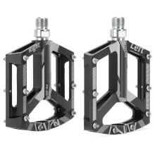 Gesloten platformpedalen voor mountainbikes, CNC-gefreesde MTB-pedalen van aluminiumlegering met CroMoly-as en tractiepinnen, breed platformontwerp