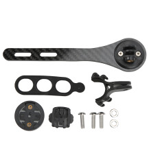 Frontfeste for sykkelcomputer Superlett karbonfiber Frontfeste kompatibel med Garmin Edge og GoPro justerbar støtsikker lett
