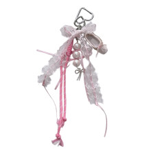 Stylish Ballerinas Shoe Key Holder Versatile Dance Fashion-Pink