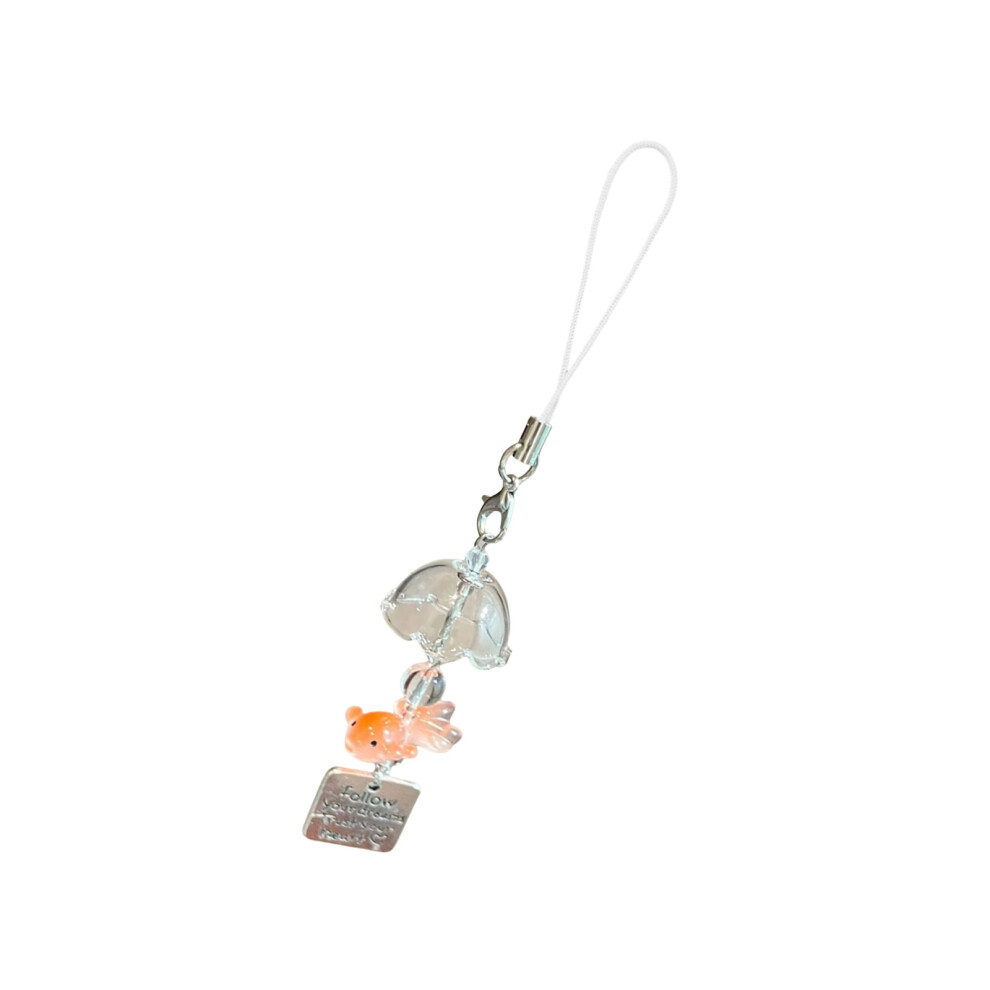 Handmade Fish Wind Chime Phone Strap Unique Fish-Short Style 7732000741296