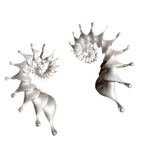 Delicate Sea Shell Ear Studs Multifuntional Opening-earrings