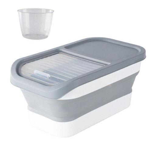 Grains Storage Tank Moistureproof Kitchen Rice Storage-Gray