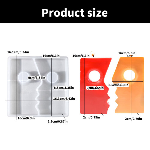 Flexible Silikon-Kerzenform in Form eines abstrakten 2