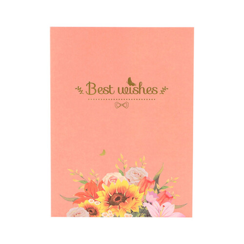 Muttertags-Popup-Karte, bunter Blumenstrauß,