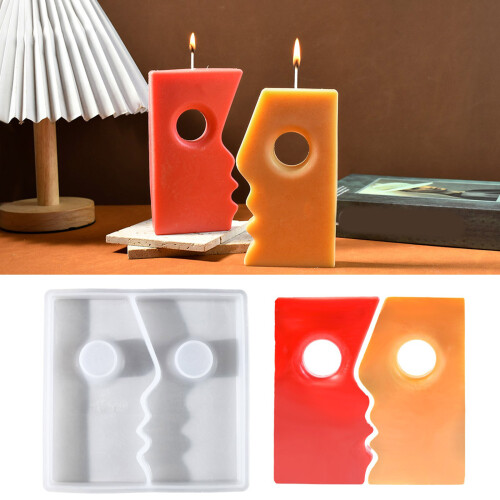 Flexible Silikon-Kerzenform in Form eines abstrakten 1