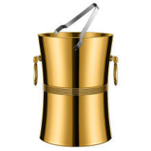 Eiskübel, Party-Kühler, Doppelgriff-Kühler, Eiskübel,-Gold groß