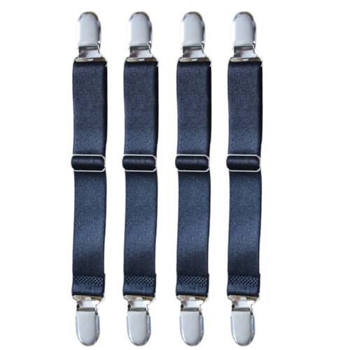 Sangle élastique pour drap de lit, 4 pièces, attaches à-Noir