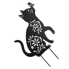 1/2 Stück Metallkatzen-Gartendekorationen,-Schau nach Katze