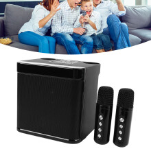 Altoparlante Karaoke Portatile Ricaricabile con Microfono 10W Bluetooth Nero