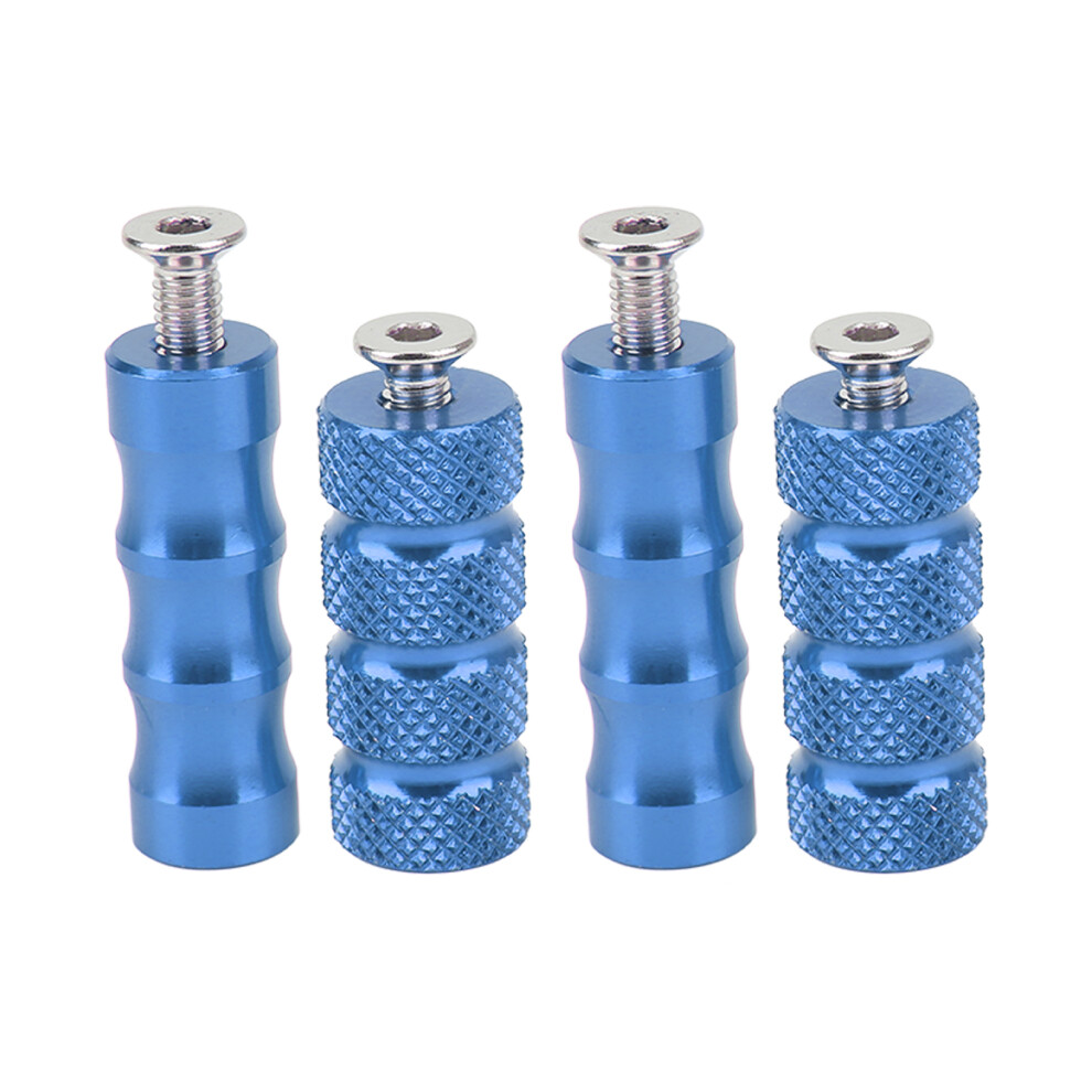 2 Pairs Motorcycle Cnc Aluminum Brake Foot Peg For M6 Bolts Blue 8461371205340