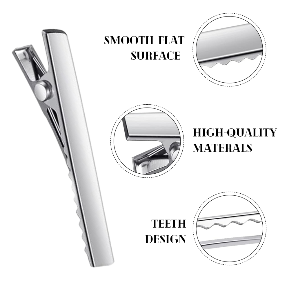 Unisex No Slip Grip Alligator Hair Clips With Teeth For Hair Styling, Rust-Resistant Duck Bill Clips Sectioning Precision Sturdy And Durable Smooth Surface