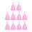 10pcs Soft Silicone Menstrual Cup Set - Pink, Reusable, 4.3x7.8cm 2