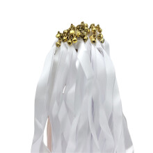 Witte linten bruiloft met gouden bruiloftslinten Fairys Stick-1