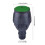 360 Grad drehbares Wassersprinklersystem, automatisches 3