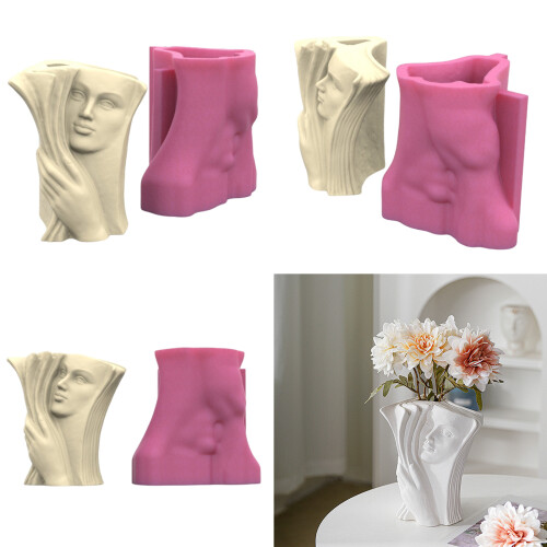 Elegante Face Book Vase Silikonform für 1
