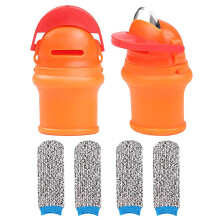Couteau de jardin en silicone, coupe-pouce ergonomique avec poignée antidérapante et protège-doigts anti-coupures pour la récolte des légumes,