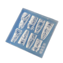 Moule de timbre d'art d'ongle en Silicone avec des-Style 2